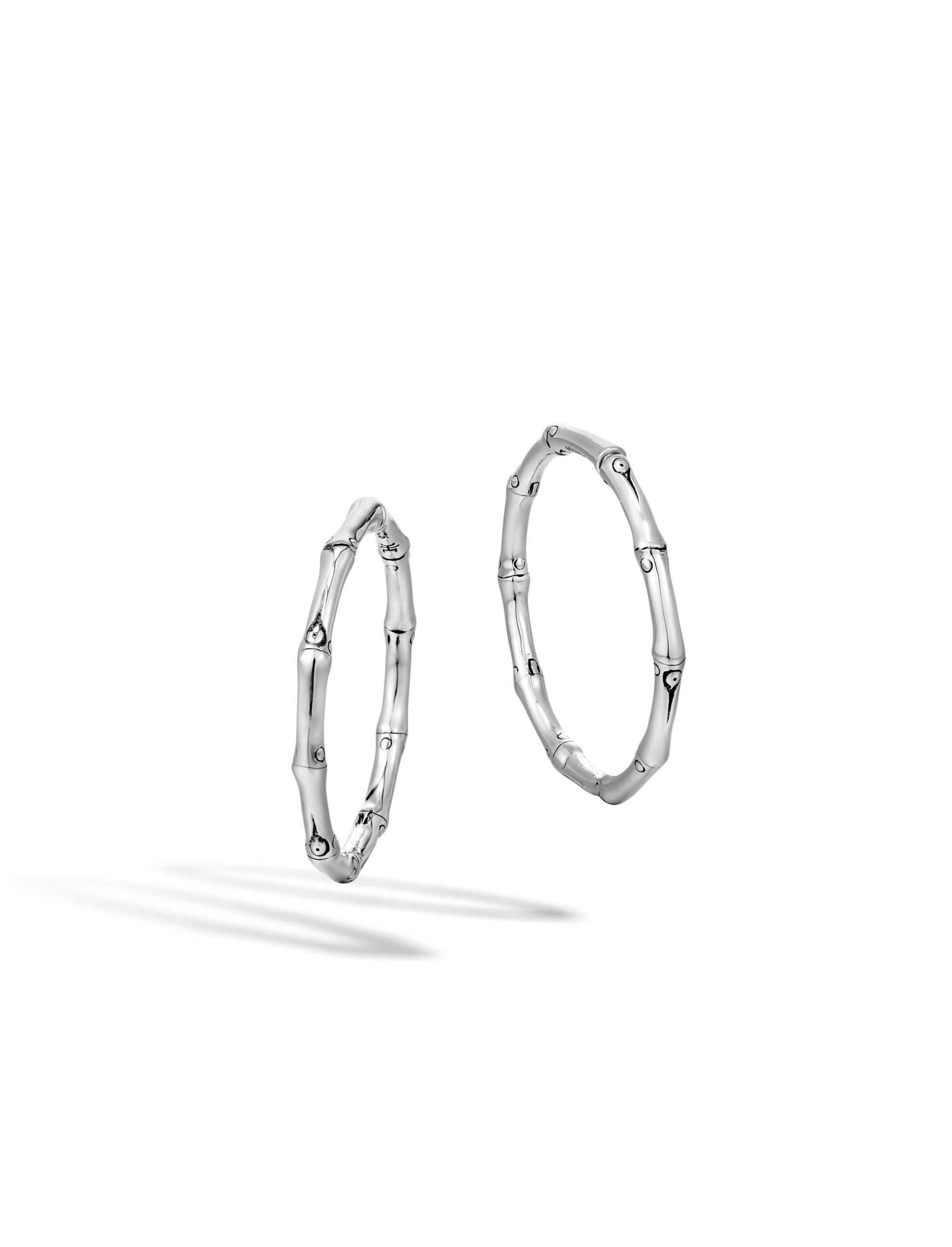 Bamboo Hoops – Silver