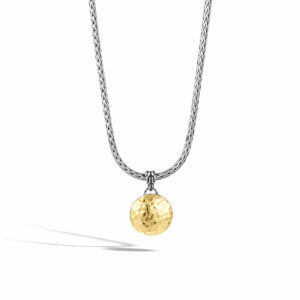Gold and Silver Hammered Pendant