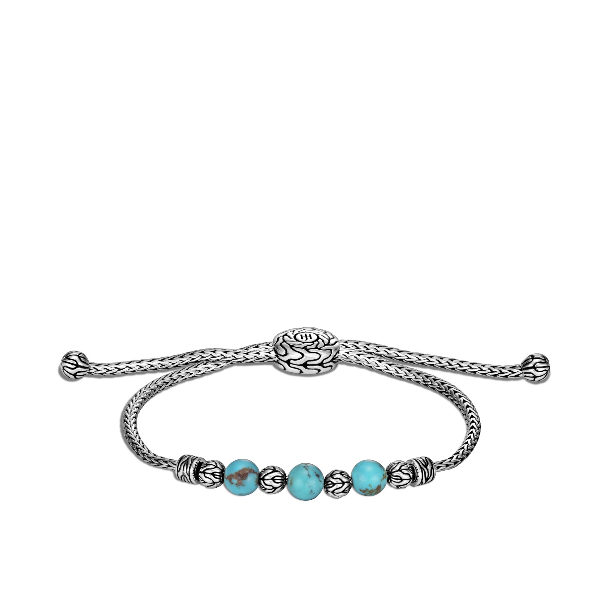 Classic Chain Pull Through Bracelet with Turquoise - R.F. Moeller Jeweler