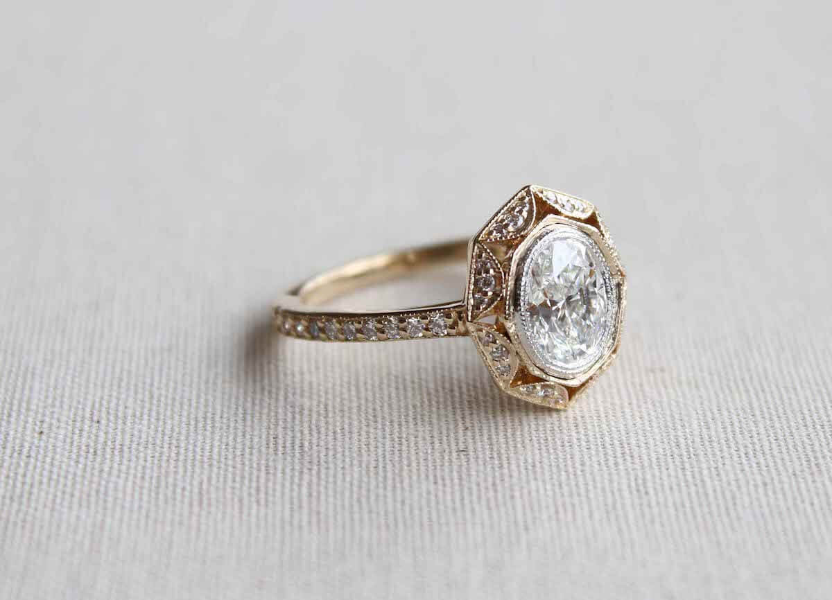 Custom Vintage 1 Carat Marquise diamond Ring In 14K Rose Gold | Fascinating  Diamonds