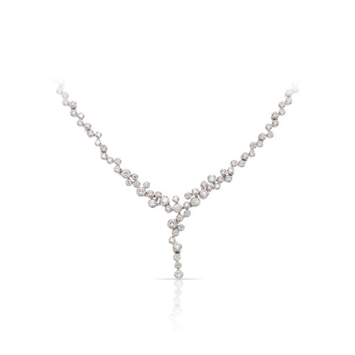 This diamond necklace by Rafael is crafted from 14k white gold and features 0.74 total carats of diamonds.