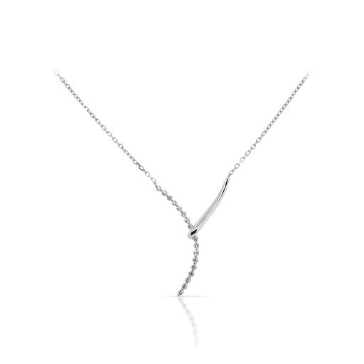 This diamond necklace by Rafael is crafted from 14k white gold and features 0.28 total carats of diamonds.