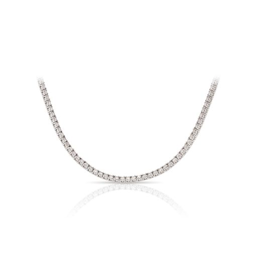 This diamond necklace by Rafael is crafted from 18k white gold and features 3.74 total carats of diamonds.