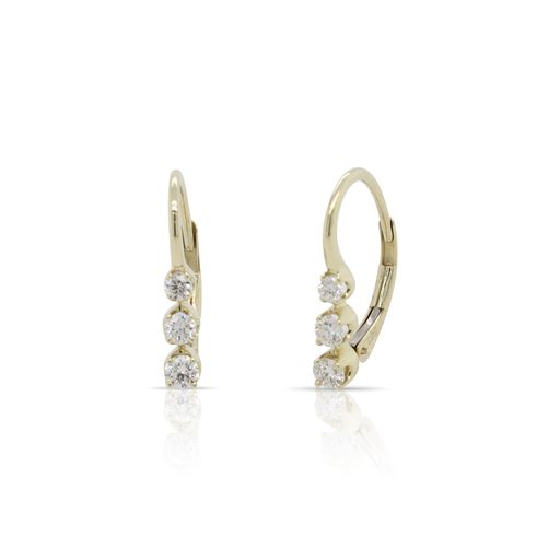 This pair of gradient diamond earrings by Rafael is crafted from 14k yellow gold and features 0.33 total carats of diamonds.