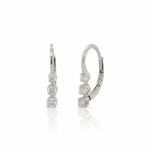 This pair of diamond earrings by Rafael is crafted from 14k white gold and features 0.31 total carats of diamonds.