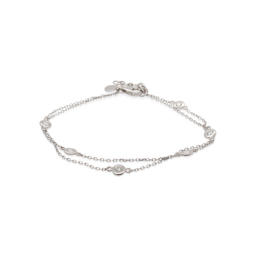 This diamond station bracelet by Rafael is crafted from 14k white gold and features 0.35 total carats of diamonds.