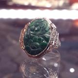 Large jade ring.