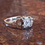Antique silver engagement ring.
