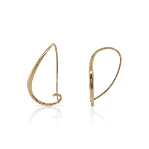 This pair of Napa earrings by Ed Levin is crafted from 14k yellow gold and features a simple yet elegant look.