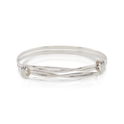 This Signature bracelet by Ed Levin is crafted from sterling silver and features a twist.