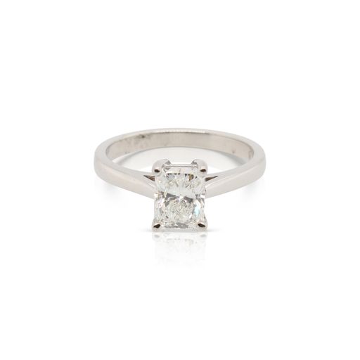 012339Radiant Diamond Solitaire Engagement Ring