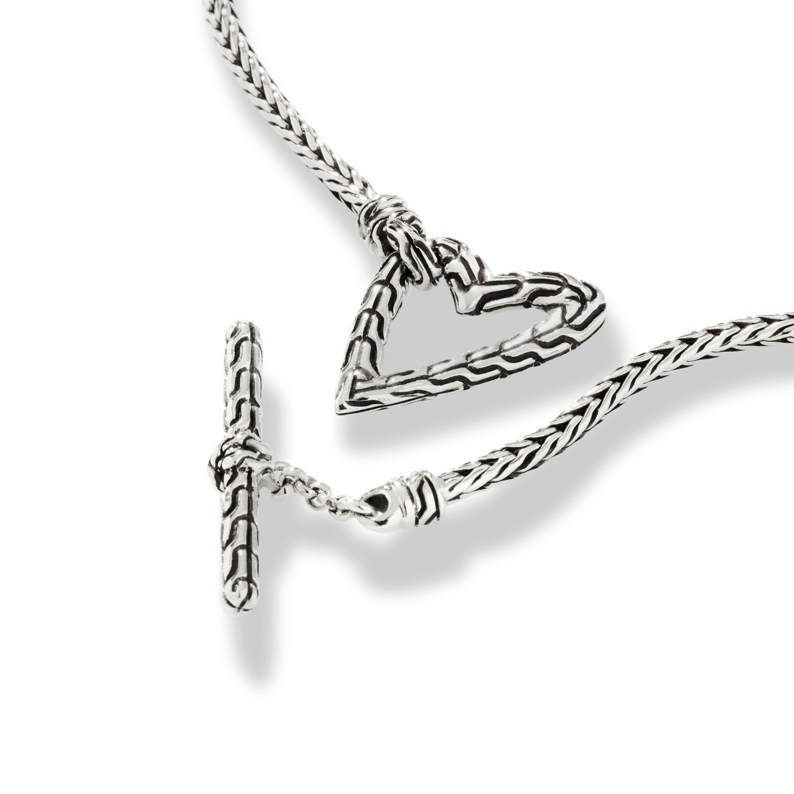 This bracelet by John Hardy is crafted from sterling silver and features a heart and toggle clasp.