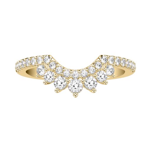 This ring by Goldman is crafted from 14k yellow gold and features 0.51 total carats of diamonds.