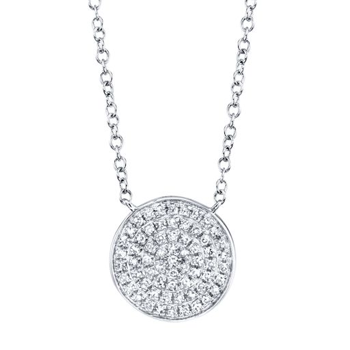124465Pave Diamond Circle Necklace