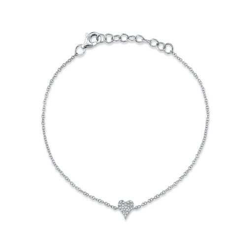 181631Pave Diamond Heart Bracelet
