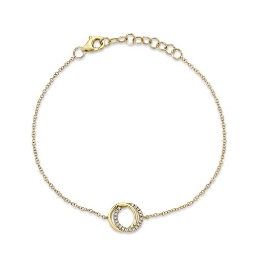 181635Diamond Love Knot Circle Bracelet