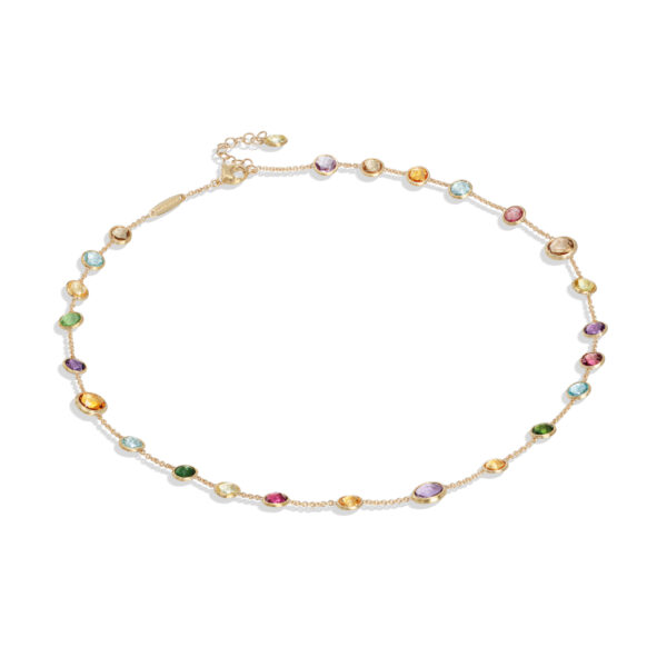 CB1304 MIX01 Y 02Marco Bicego Jaipur Color Collection 18k Yellow Gold Mixed Gemstone Small Bead Necklace