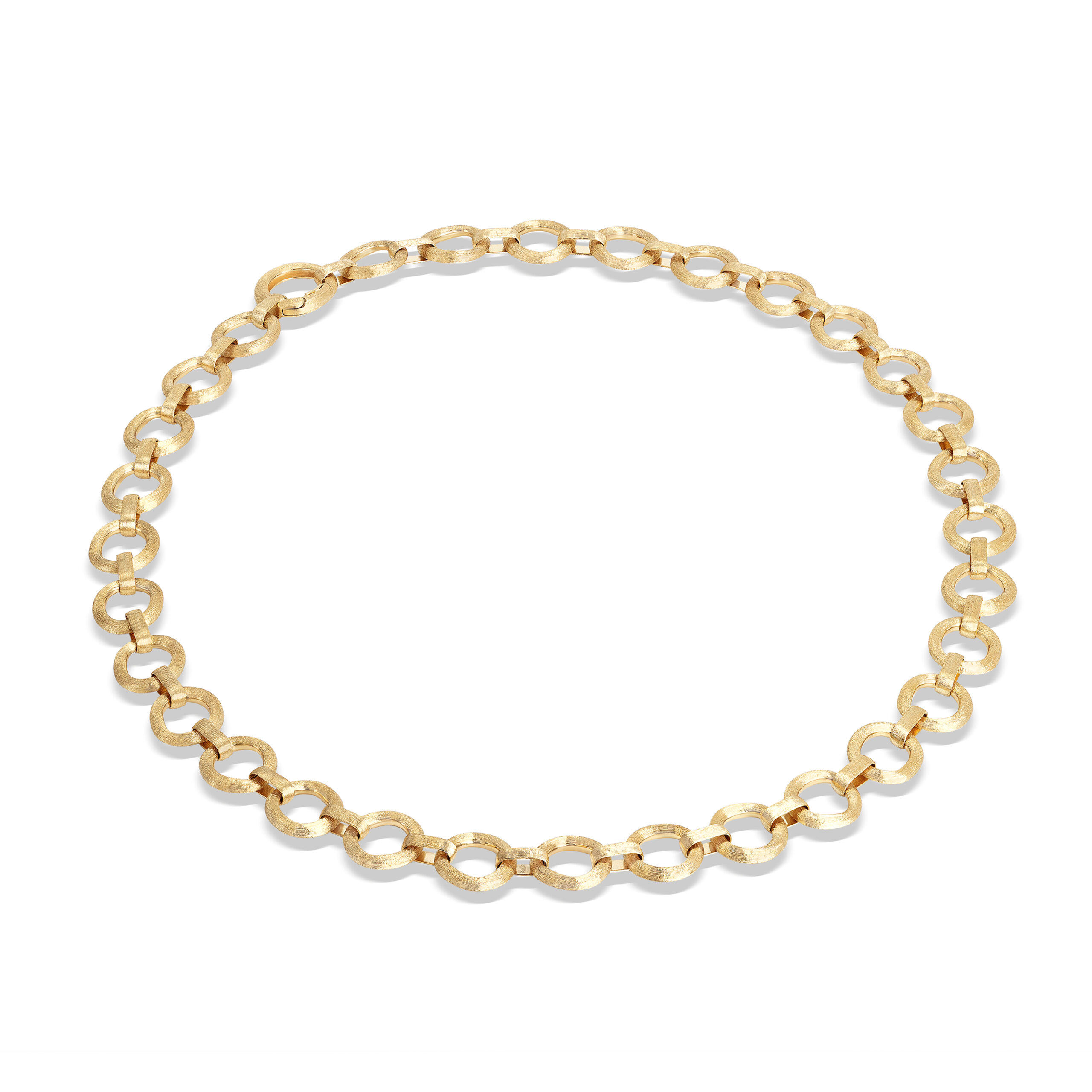 CB2609 Y 02Marco Bicego Jaipur Collection 18k Yellow Gold Flat Link Collar