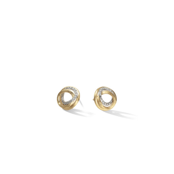 OB1007 B YW Q6Marco Bicego Jaipur Collection 18k Yellow Gold and Diamond Link Stud Earrings