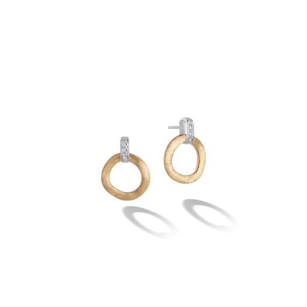 OB1758 B YW Q6Marco Bicego Jaipur Collection 18k Yellow Gold Stud Drop Earrings with Diamonds