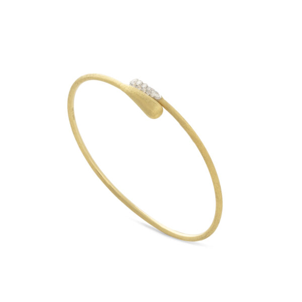 SB110 B YW Q6Marco Bicego Lucia Collection 18k Yellow Gold and Diamond Hugging Cuff