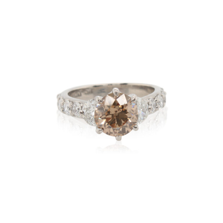 Ring 14K Gold with 1 ct Natural Fancy Brown Diamond - PS Auction - We value  the future - Largest in net auctions
