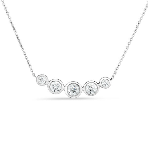 1245725 Station Curved Diamond Necklace