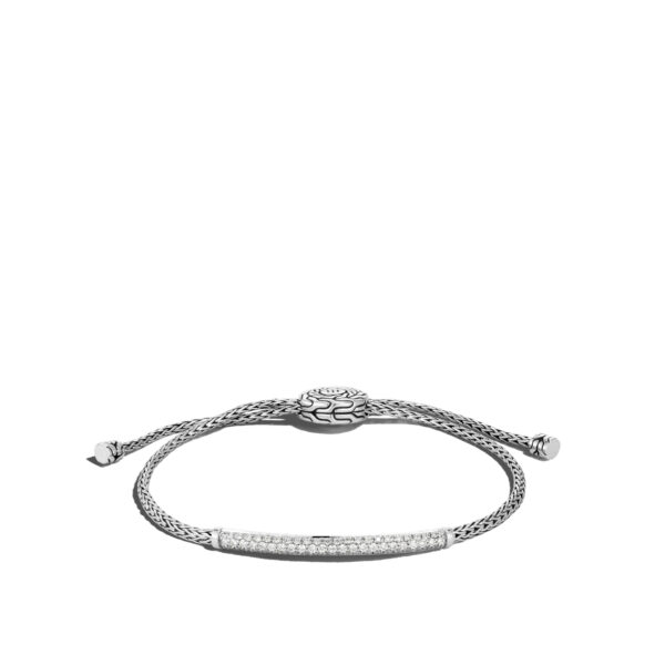 This bracelet by John Hardy is crafted from sterling silver and features 0.54 total carats of diamonds.