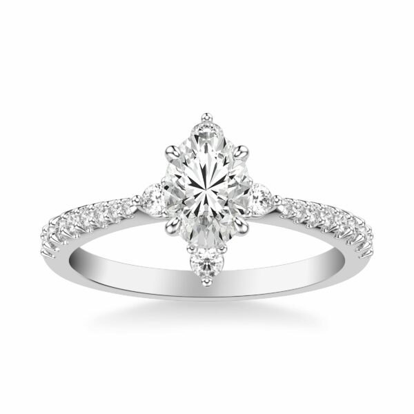 393990Contemporary Diamond Halo Engagement Ring
