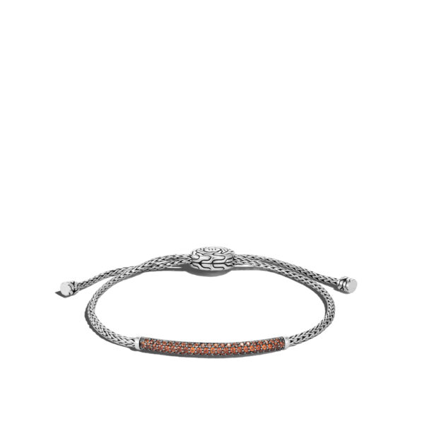 This bracelet by John Hardy is crafted from sterling silver and features garnets.