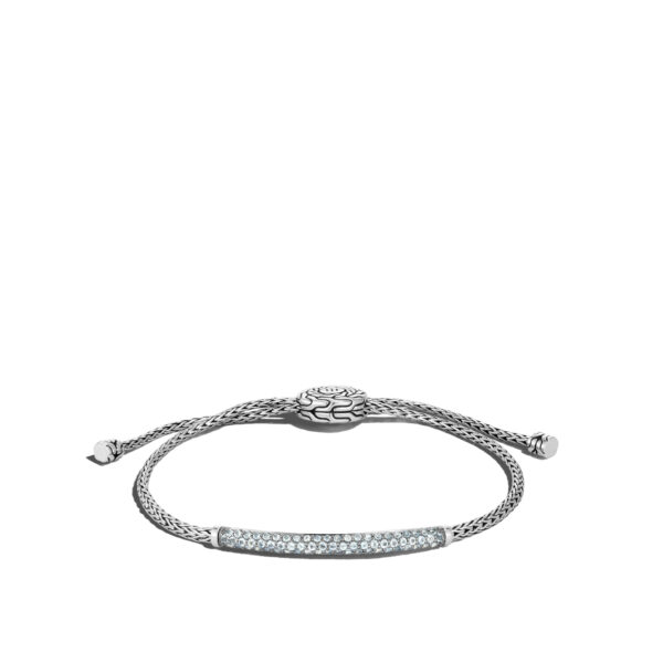 This bracelet by John Hardy is crafted from sterling silver and features aquamarine.