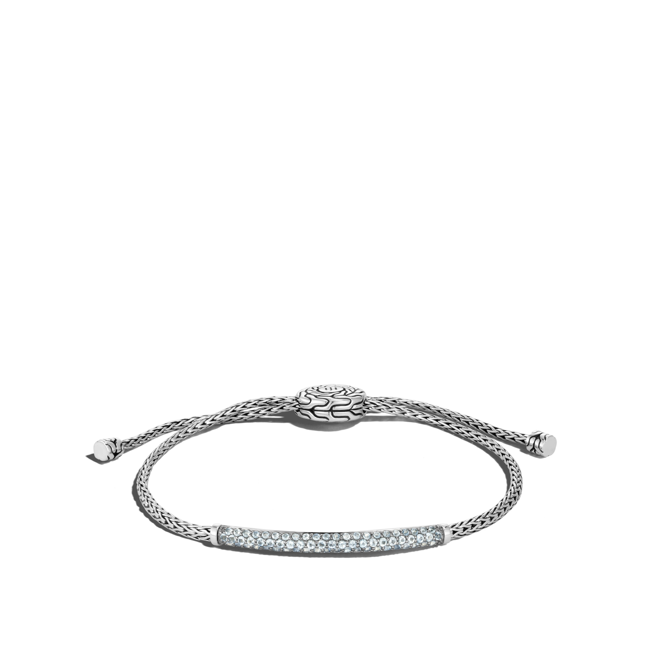 This bracelet by John Hardy is crafted from sterling silver and features aquamarine.
