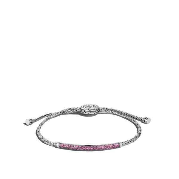 This bracelet by John Hardy is crafted from sterling silver and features pink tourmaline.