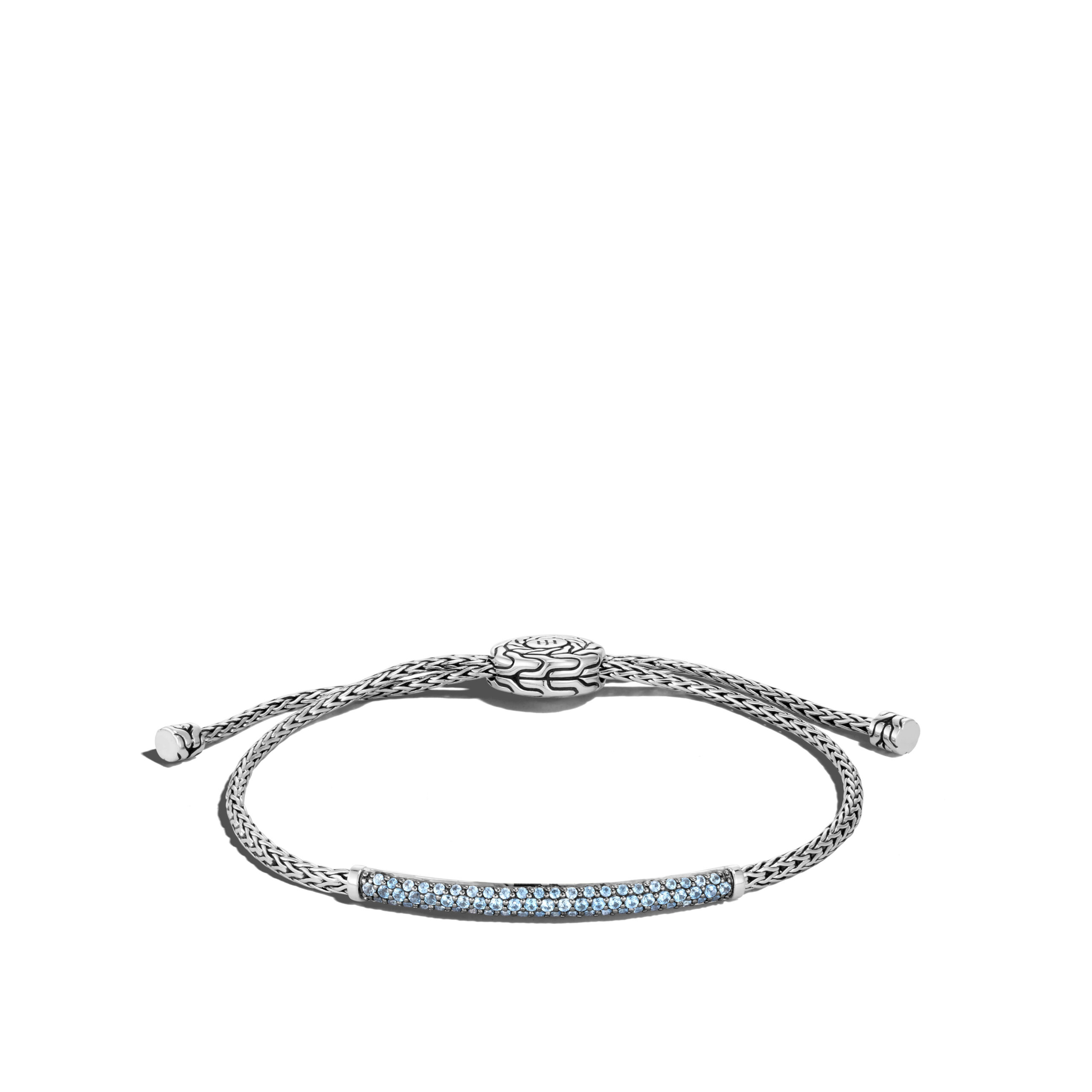This bracelet by John Hardy is crafted from sterling silver and features swiss blue topaz.