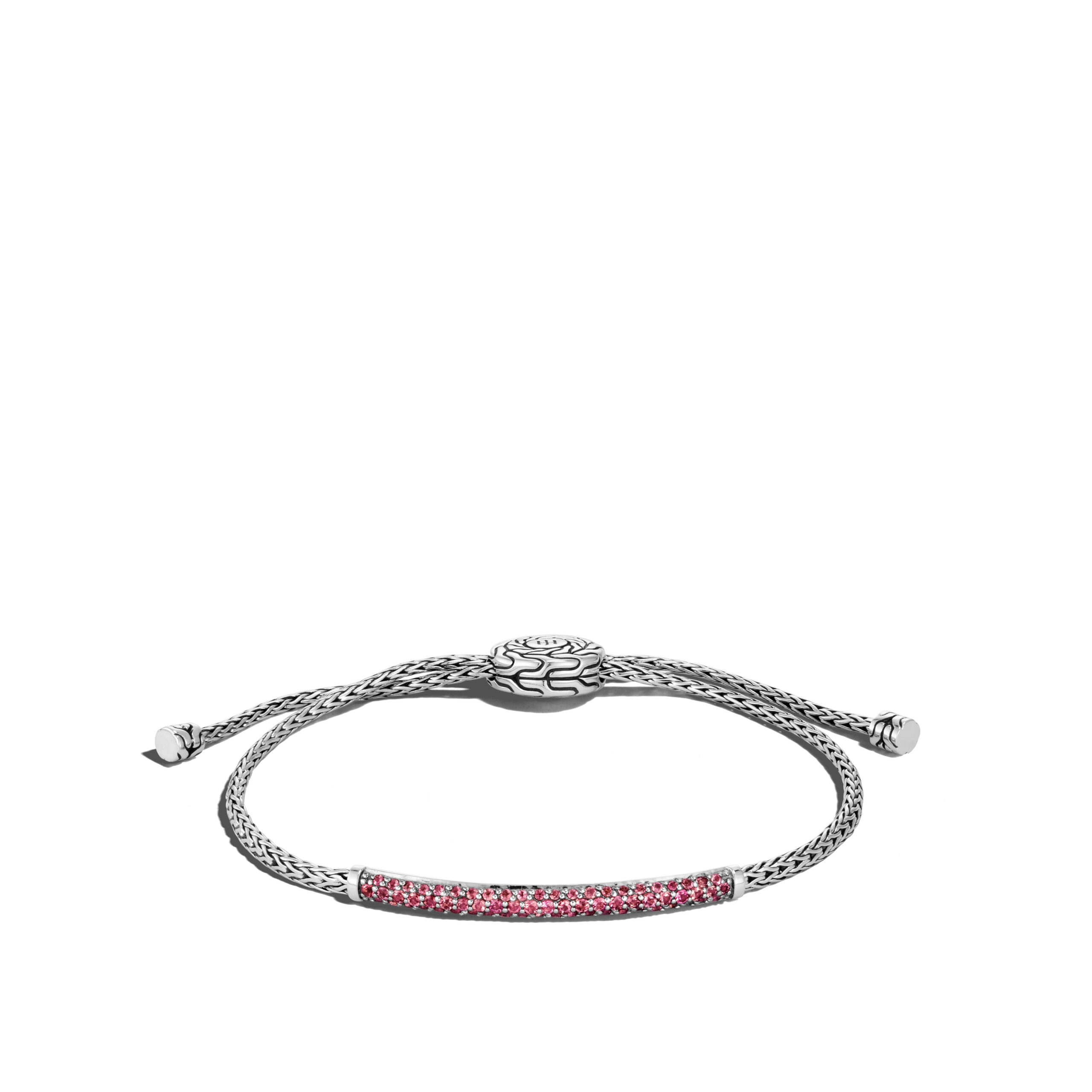 This bracelet by John Hardy is crafted from sterling silver and features treated rubies.