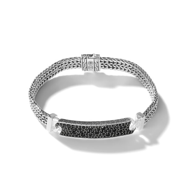 This bracelet by John Hardy is crafted from sterling silver and features black sapphires and black spinel.