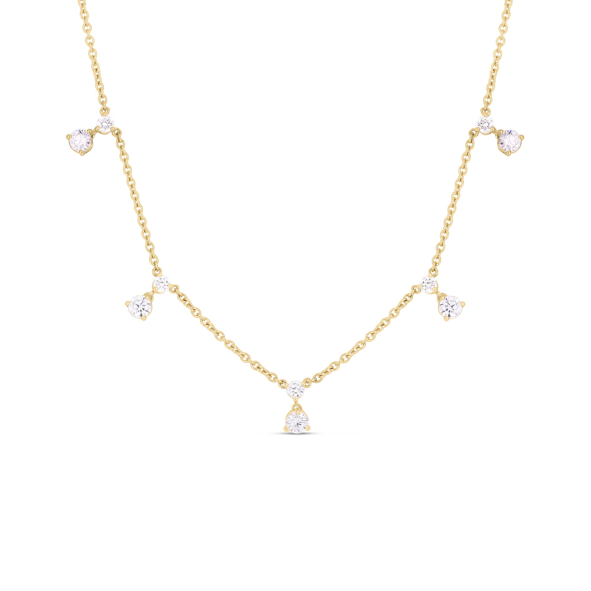 1245815 Station Diamond Dangle Necklace