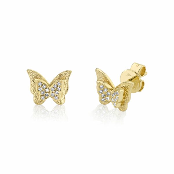 157206Diamond Butterfly Stud Earrings