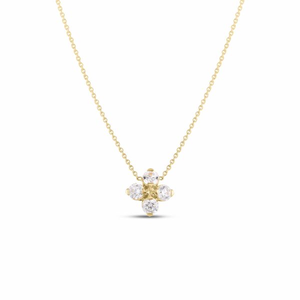 124634Love in Verona Diamond Flower Necklace