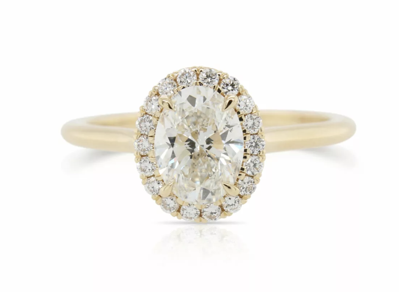 Halo engagement ring