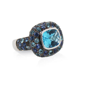 Mixed Blue Topaz Ring
