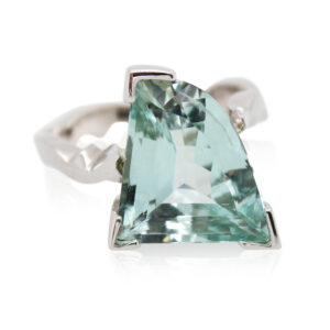 Free Form Frost Aquamarine Ring