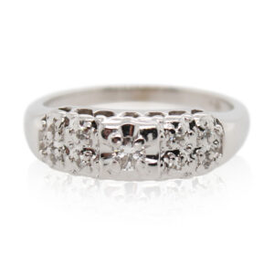 White Gold Diamond Split Ring